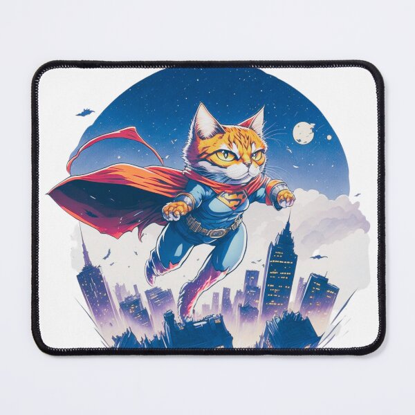 Item preview, Super Hero Cat Cartoon Vintage Color | Unique Cat Lover Gift Idea designed and sold by MaFleiva.