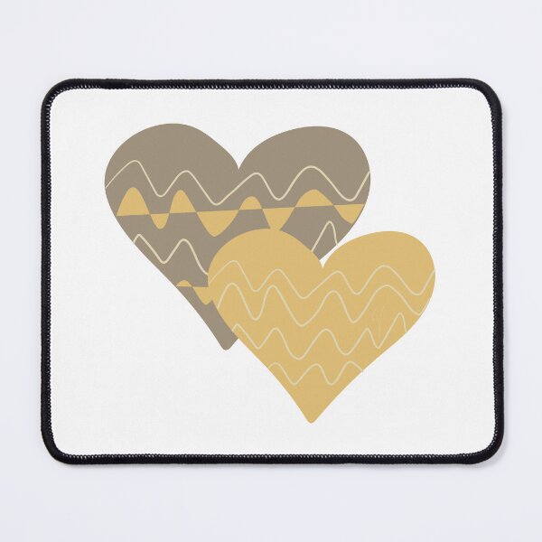 Item preview, Boho Hearts - Soft Yellow & Grey designed and sold by DigThatPrint.