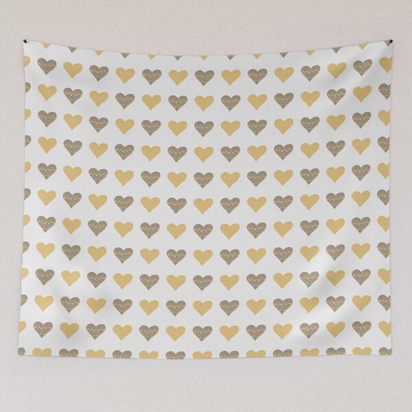 Item preview, Boho Hearts - Soft Yellow & Grey designed and sold by DigThatPrint.