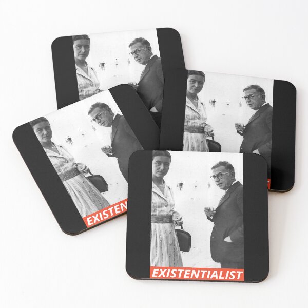 Item preview, Existentialist Sartre and de Beauvoir designed and sold by Cleanthes.