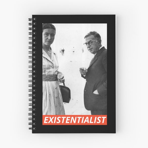Item preview, Existentialist Sartre and de Beauvoir designed and sold by Cleanthes.