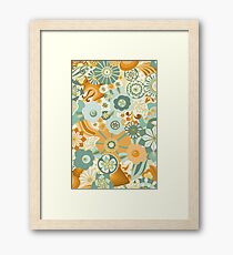 70s Style Flower Power Framed Print