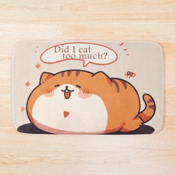 Item preview, Overfed Whiskers: The Purr-fect Food Coma designed and sold by PaintbrushPlace.