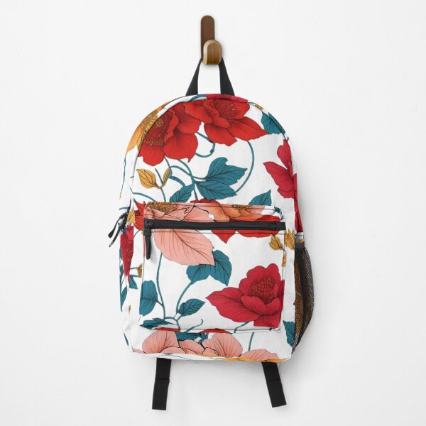 Item preview, Floral Seamless Pattern With Red Yellow And Peach Flowers designed and sold by Uday24.