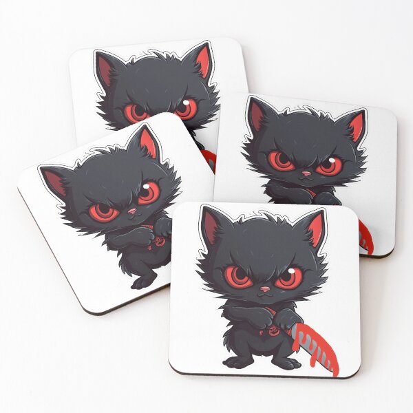 Item preview, Black cat knife in kitchen  designed and sold by DedeeArtthai.