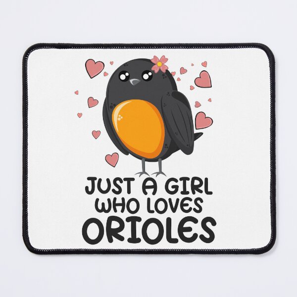 Artikelvorschau, Nur ein Mädchen, das Orioles liebt. Kawaii Pirol-Vogel entworfen und verkauft von ciken007.