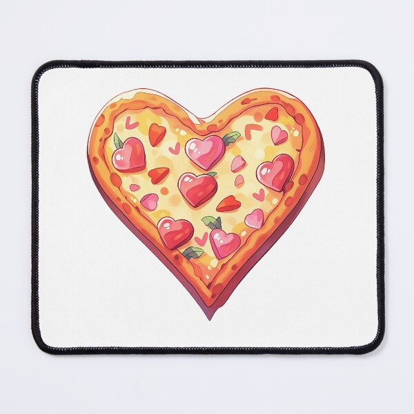 Item preview, Pizza Love - Cute Kawaii Pizza with Hearts on it designed and sold by CozyKawaiiArt.