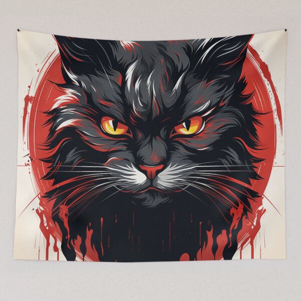 Item preview, Realistic and Irritated Cat Art designed and sold by InkDazzle.