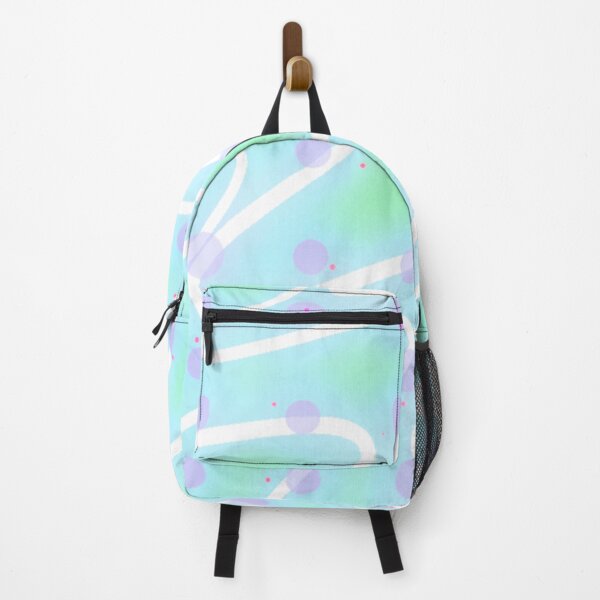 Item preview, Sky blue pastel color, white wiggle lines and purple dots designed and sold by Florvolcanica.