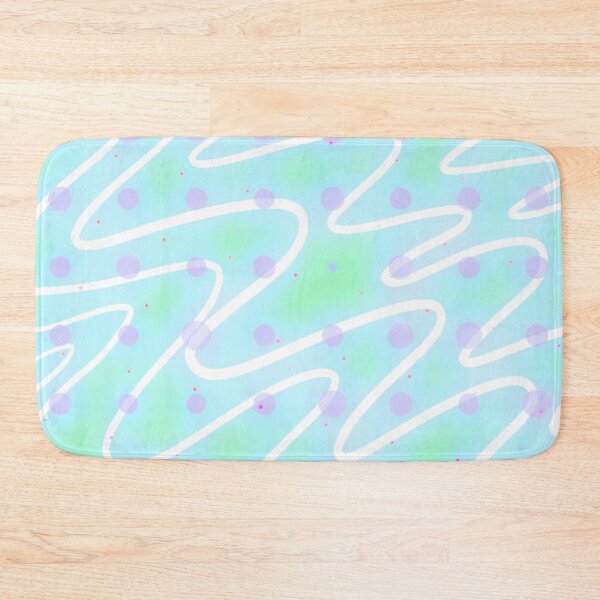 Item preview, Sky blue pastel color, white wiggle lines and purple dots  designed and sold by Florvolcanica.