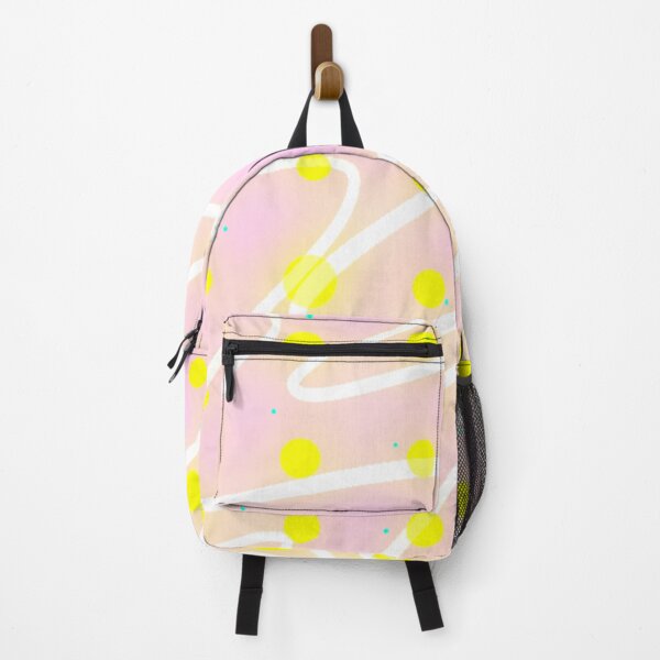 Item preview, Pink pastel colors, white wiggle lines and yellow dots designed and sold by Florvolcanica.