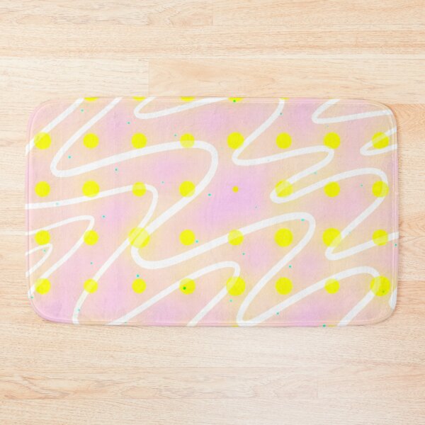 Item preview, Pink pastel colors, white wiggle lines and yellow dots designed and sold by Florvolcanica.