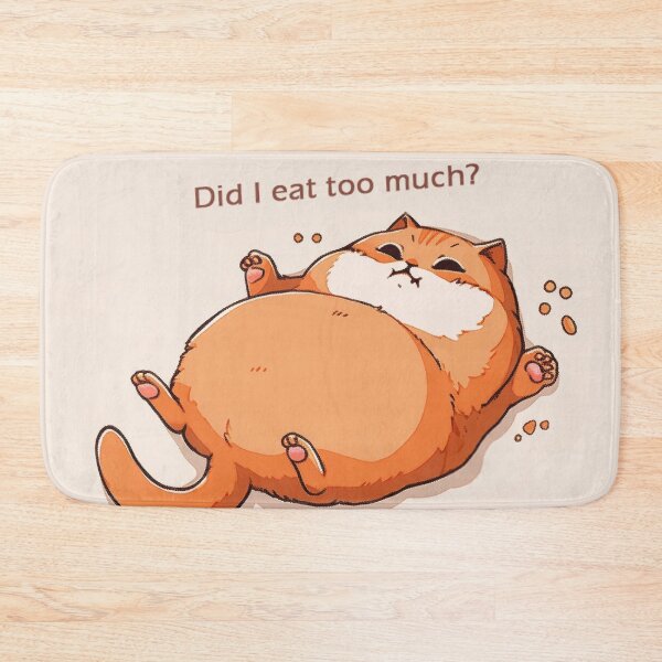 Item preview, Overfed Whiskers: The Purr-fect Food Coma designed and sold by PaintbrushPlace.