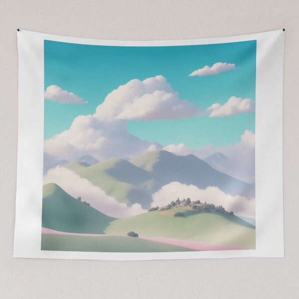 Item preview, Pastel Peaks: A Whimsical Landscape of Serenity designed and sold by RedArtG09.