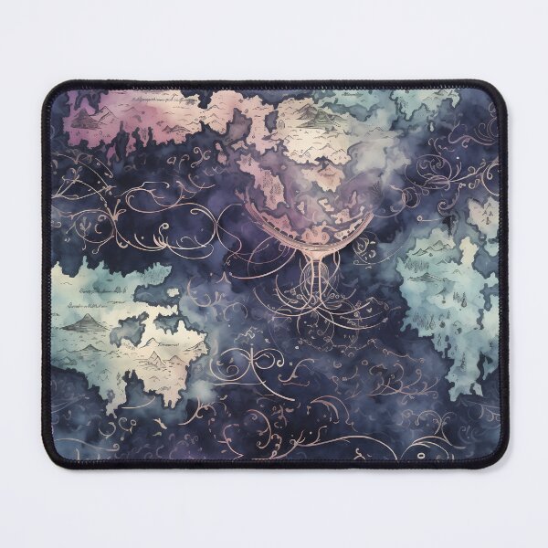 Item preview, Gothic Fantasy World Watercolor Map Pattern on Parchment designed and sold by SchorlCraft.