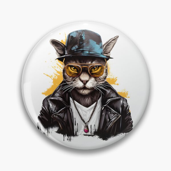 Item preview, Gángster de gato graffiti con gafas de sol designed and sold by naatala.