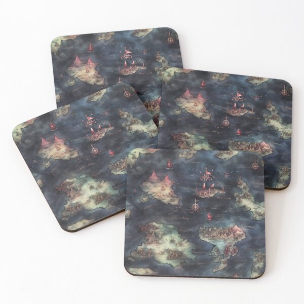 Item preview, Gothic Fantasy World Watercolor Map Pattern on Parchment designed and sold by SchorlCraft.