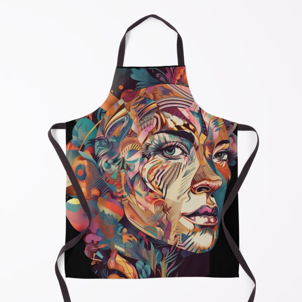 Item preview, Ethereal Patterned Dreams Surreal Portrait Vibrant Patterns Abstract Art designed and sold by DigiNook.