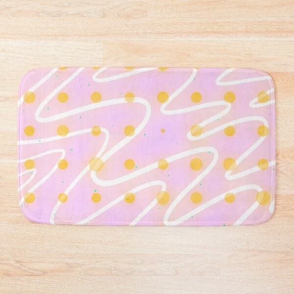 Item preview, Lilac pastel color, white wiggle lines and orange dots designed and sold by Florvolcanica.