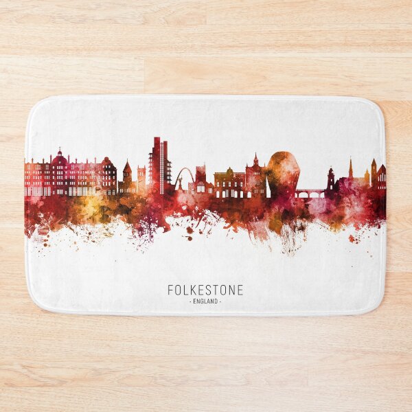 Item preview, Folkestone England Skyline designed and sold by ArtPrints.