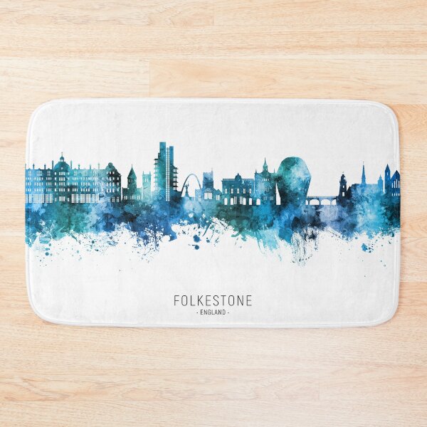 Item preview, Folkestone England Skyline designed and sold by ArtPrints.