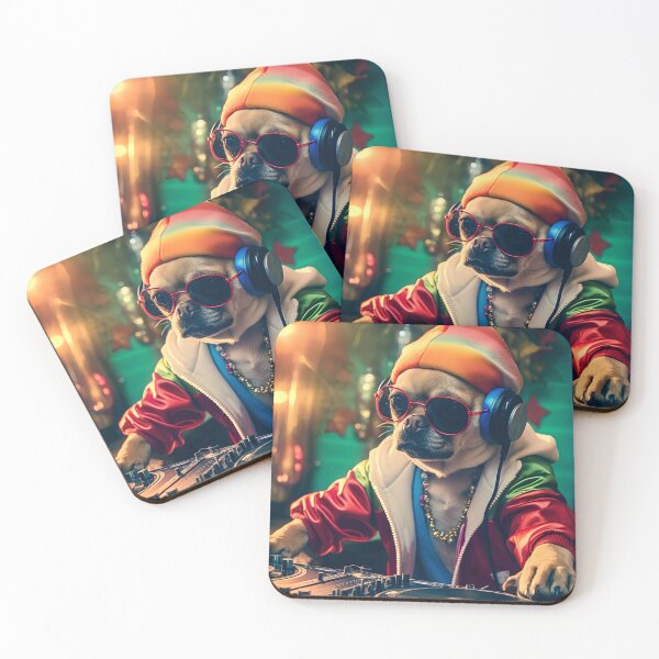 Item preview, Epic Dog DJ Party Photo Cool Pawesome Doggy Artwork designed and sold by Alcyonian.
