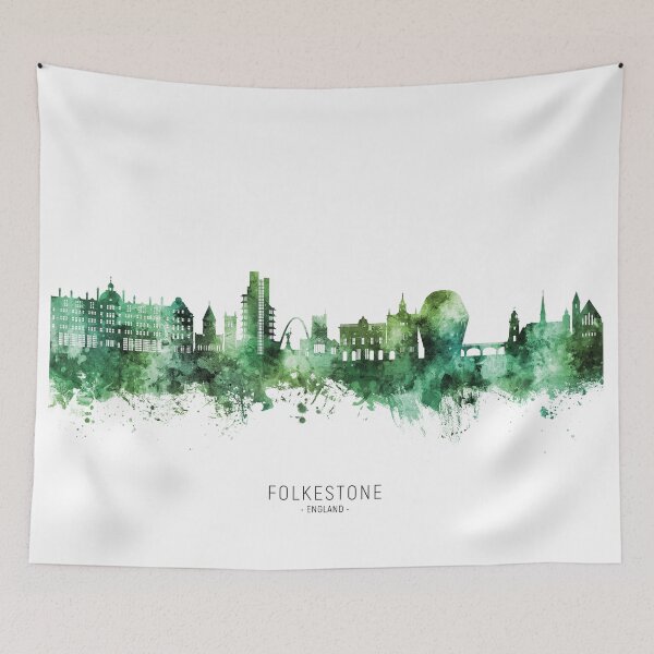 Artikelvorschau, Skyline von Folkestone, England entworfen und verkauft von ArtPrints.