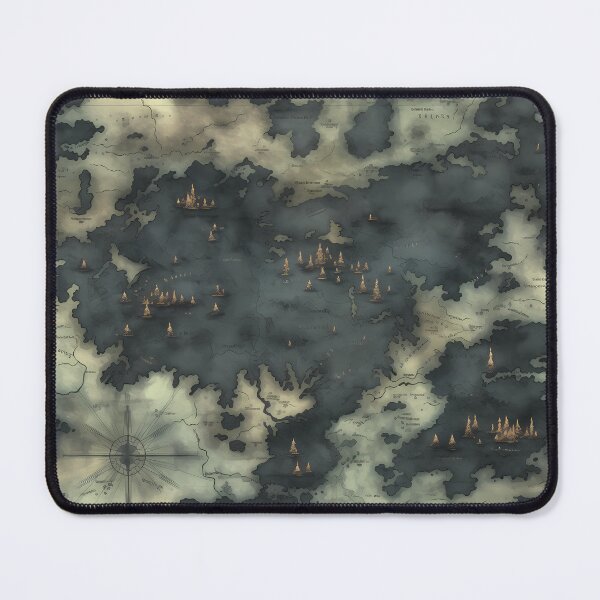 Item preview, Gothic Fantasy World Watercolor Map Pattern on Parchment designed and sold by SchorlCraft.