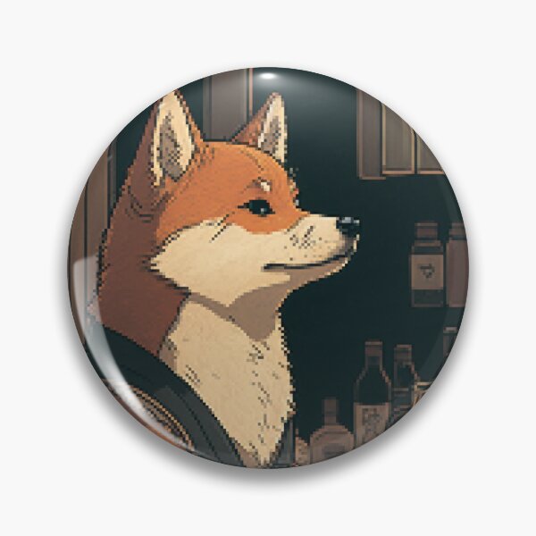 Item preview, A Shiba in a Bar - Pixelart designed and sold by RetroAnimals.