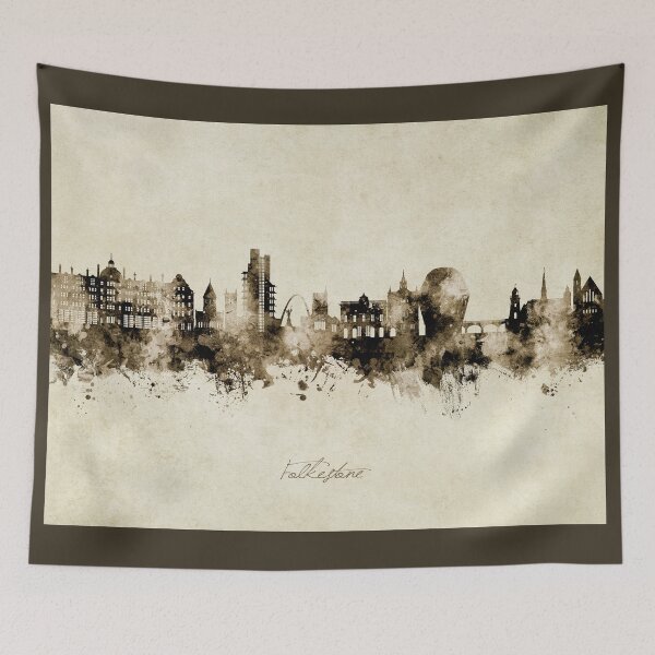 Artikelvorschau, Skyline von Folkestone, England entworfen und verkauft von ArtPrints.