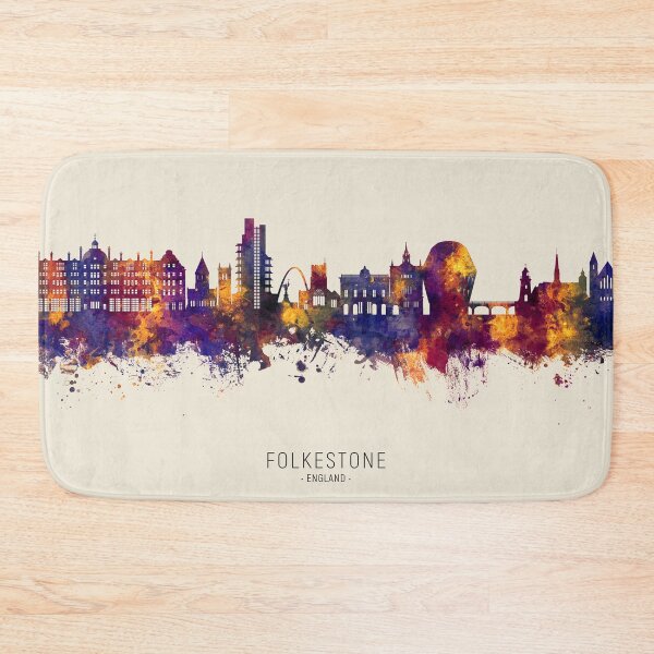 Item preview, Folkestone England Skyline designed and sold by ArtPrints.