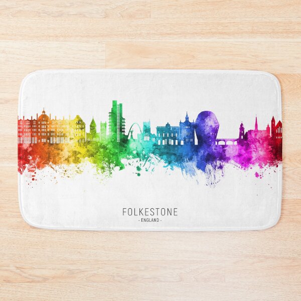 Item preview, Folkestone England Skyline designed and sold by ArtPrints.
