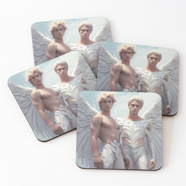 Item preview, Elegant Angelic Beings with Feather Wings from an Alien World designed and sold by InkDazzle.