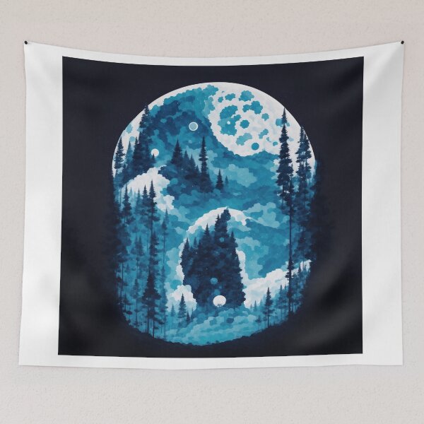 Item preview, Moonlit Magic: Snow Bear and Enchanted Mountains T-Shirt Design designed and sold by RedArtG09.
