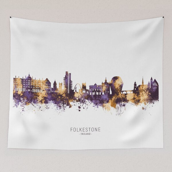 Artikelvorschau, Skyline von Folkestone, England entworfen und verkauft von ArtPrints.