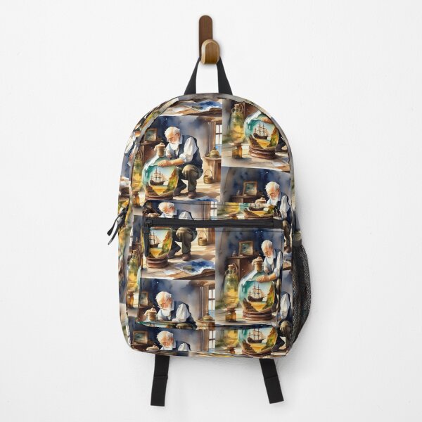 Item preview, Old man and his ship in a bottle  designed and sold by Chloe Gibson.