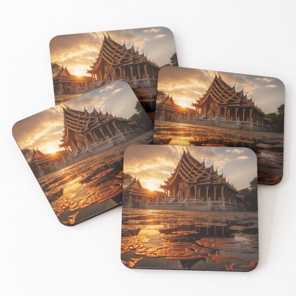 Item preview, Thai Temple Sunsets designed and sold by KruzyArts.