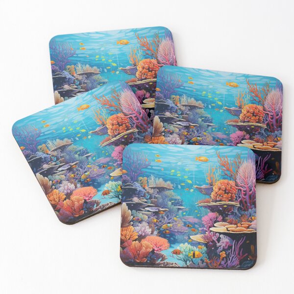 Item preview, Stunning, vibrant color underwater coral reef digital print designed and sold by dcrc.