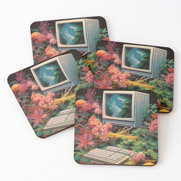 Item preview, Vintage Computer and Flowers with Nature designed and sold by Je-we.