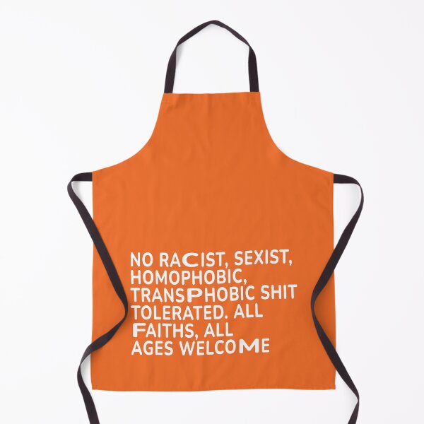 Item preview, No racist, sexist, homophobic, transphobic shit tolerated. All Faiths, all ages welcome designed and sold by lalatrash.