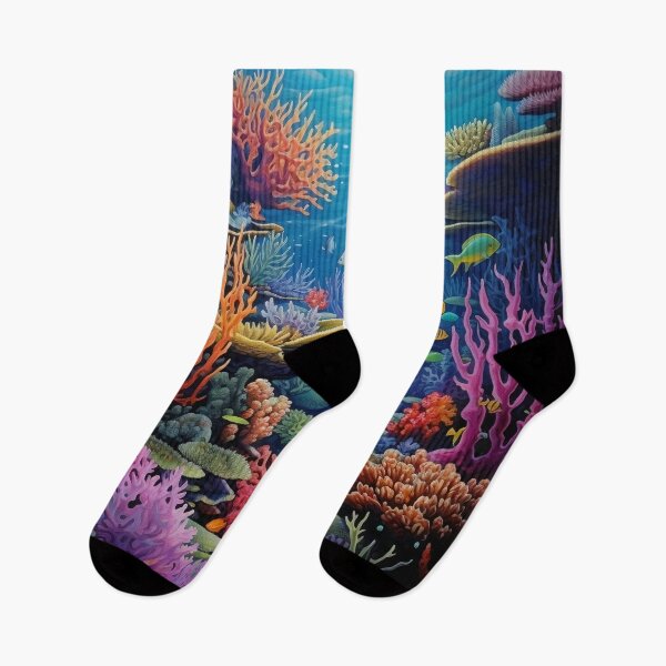 Item preview, Stunning, vibrant color underwater coral reef digital print designed and sold by dcrc.