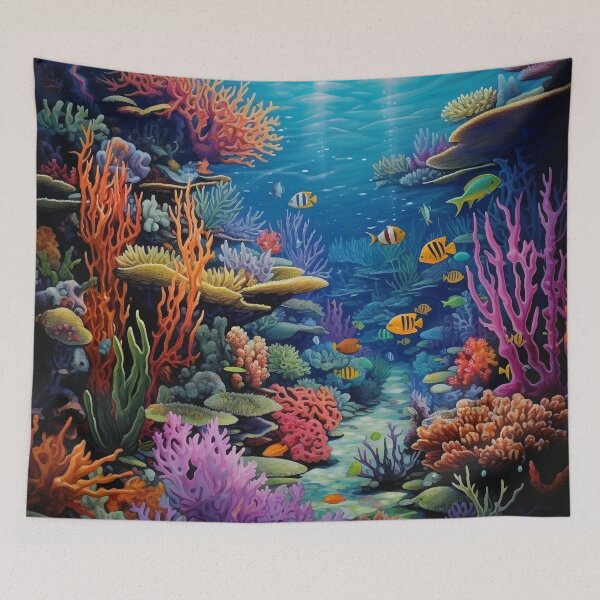Item preview, Stunning, vibrant color underwater coral reef digital print designed and sold by dcrc.