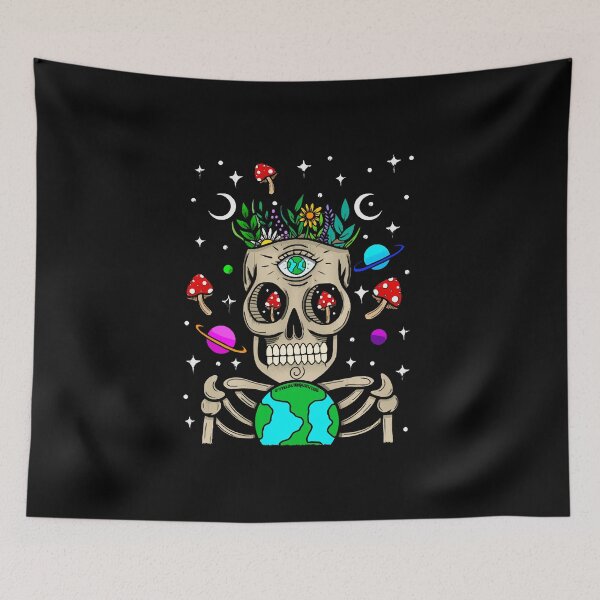 Item preview, Trippy earth skully designed and sold by loberkarols.