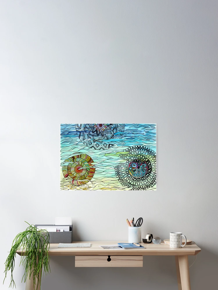 Thumbnail 2 of 3, Poster, Three Shells designed and sold by ReneArtworks.