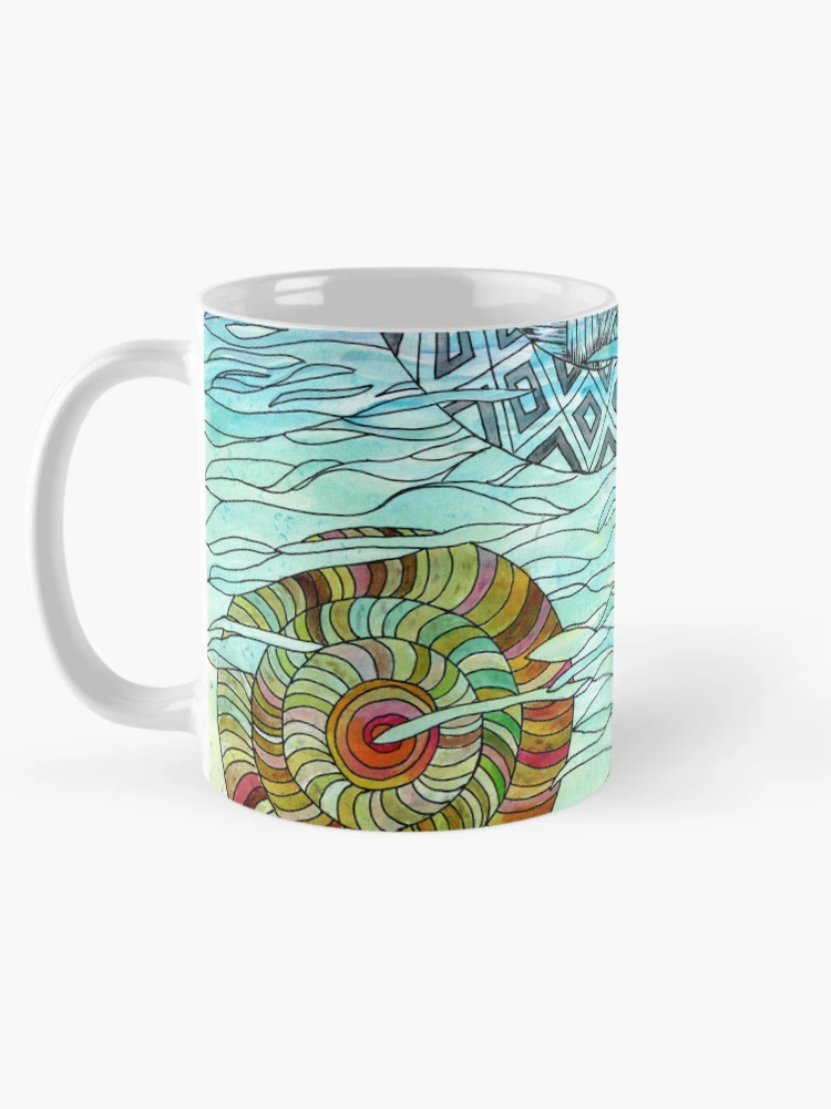 Thumbnail 5 of 6, Coffee Mug, Three Shells designed and sold by ReneArtworks.