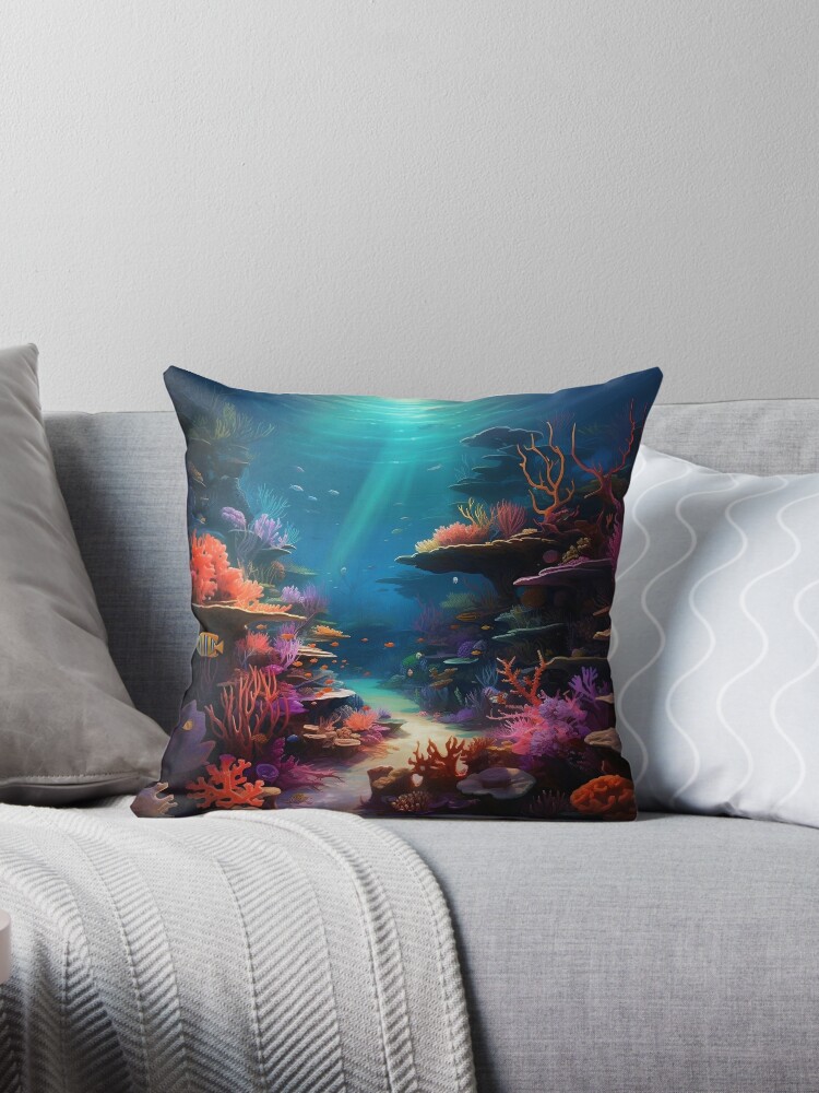 Coral reef best sale throw pillows