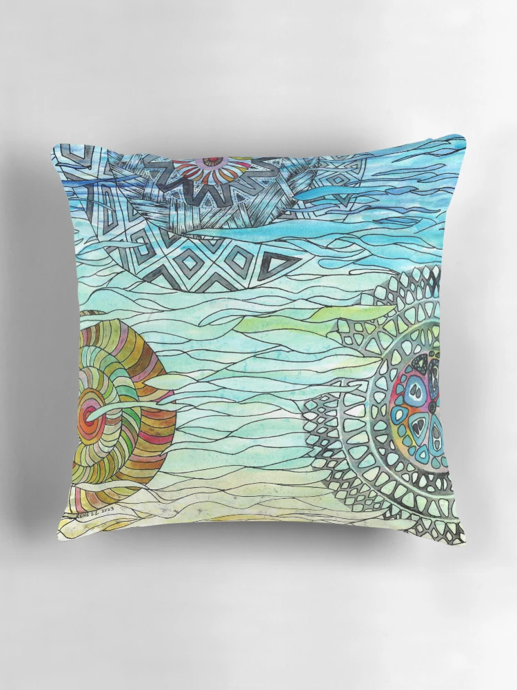 Thumbnail 3 of 4, Pillow, Three Shells designed and sold by ReneArtworks.