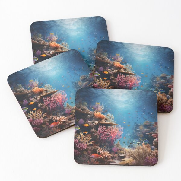 Item preview, Stunning, vibrant color underwater coral reef digital print designed and sold by dcrc.