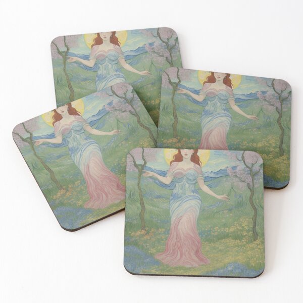 Item preview, Greek goddess Persephone x van gogh designed and sold by Starry night Cherry blossom.