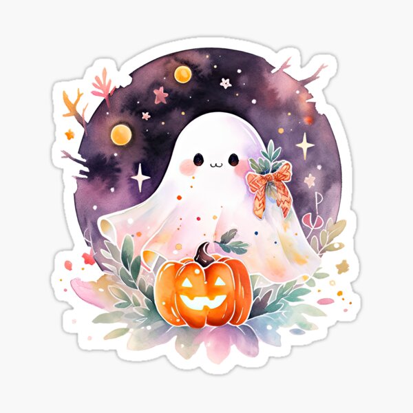 Artikel-Vorschau von Niedliches Geister-Halloween-Aquarell Kawaii - 08, designt und verkauft von ANNetz-PK.